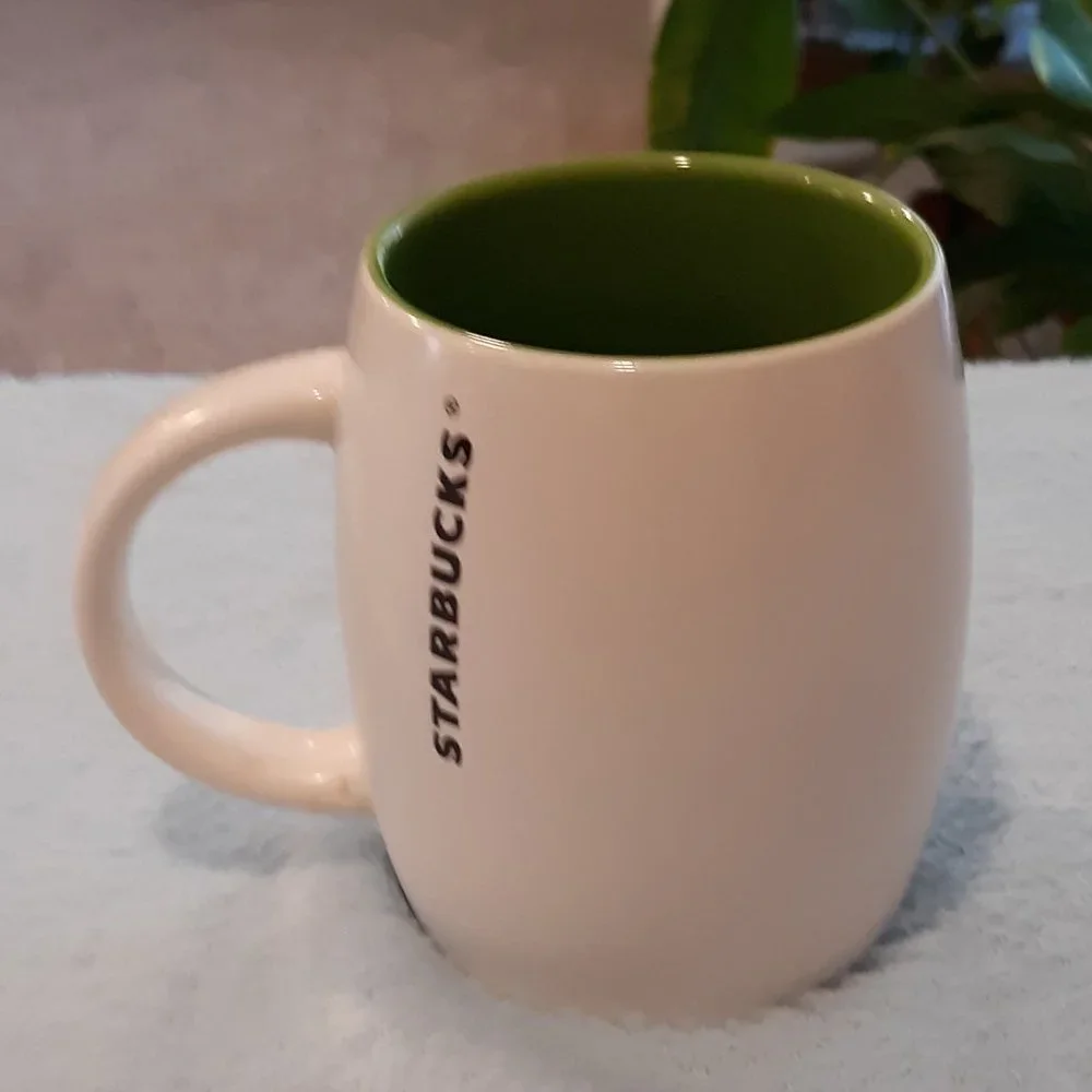 Starbucks Coffee Hot Choclate Mug with White Embossed Siren
